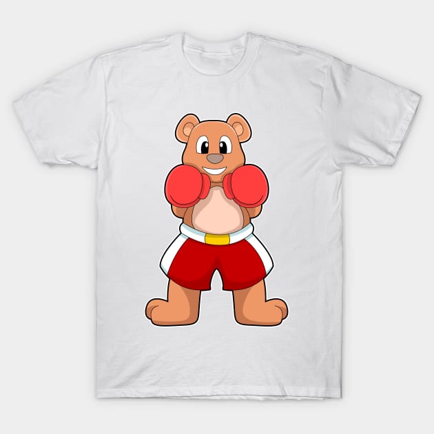 Bear as Boxer with Boxing gloves T-Shirt by Markus Schnabel
